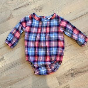 Baby B’Gosh Plaid Onesie | Size 0-3 Months